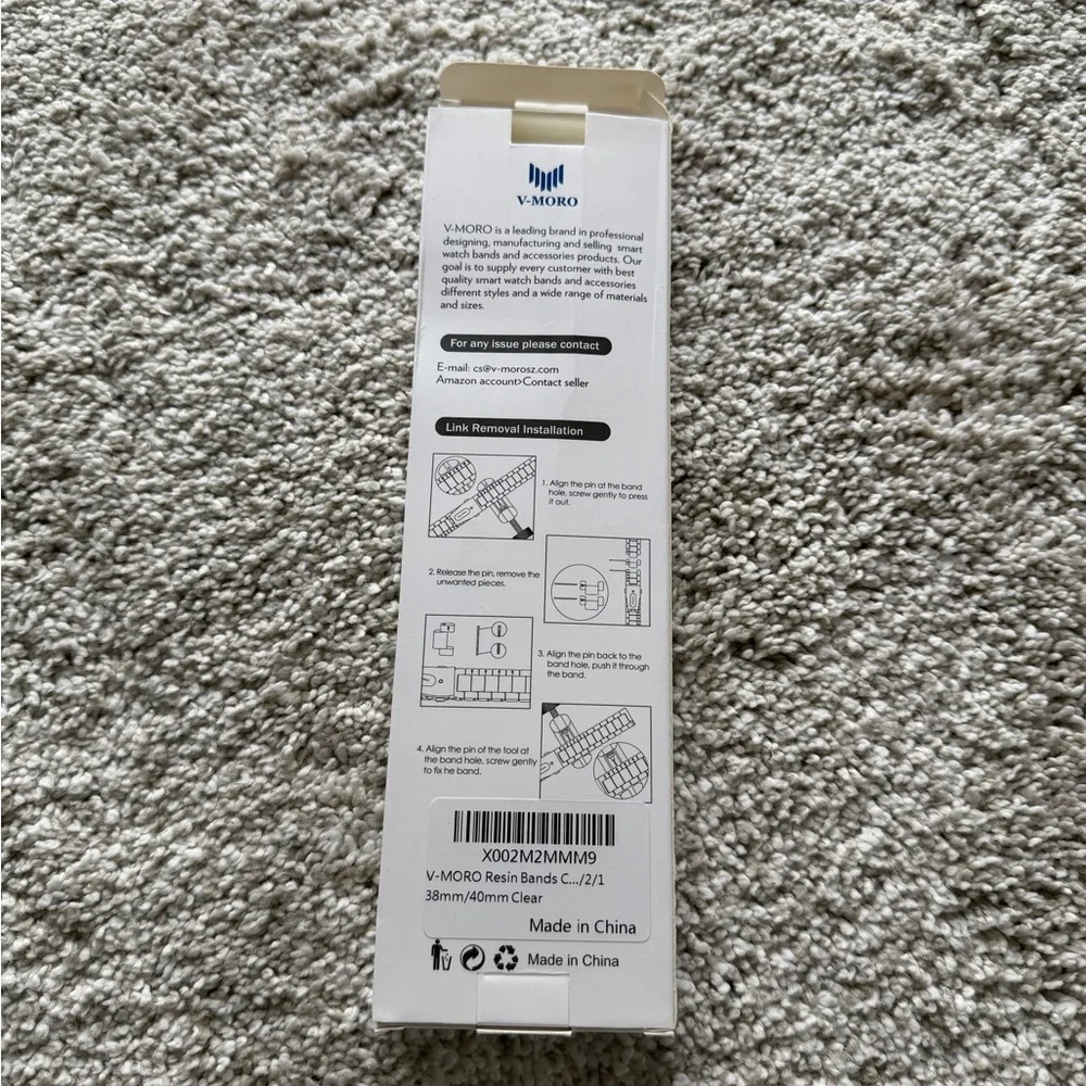 NWT | Clear Plastic Link Apple Watch Band
